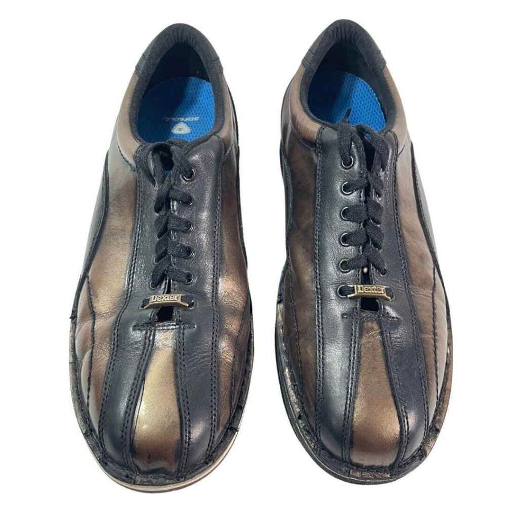 Men's Dexter Bowling Shoes Black/Copper Size 14 B775-1 - Picture 5 of 13